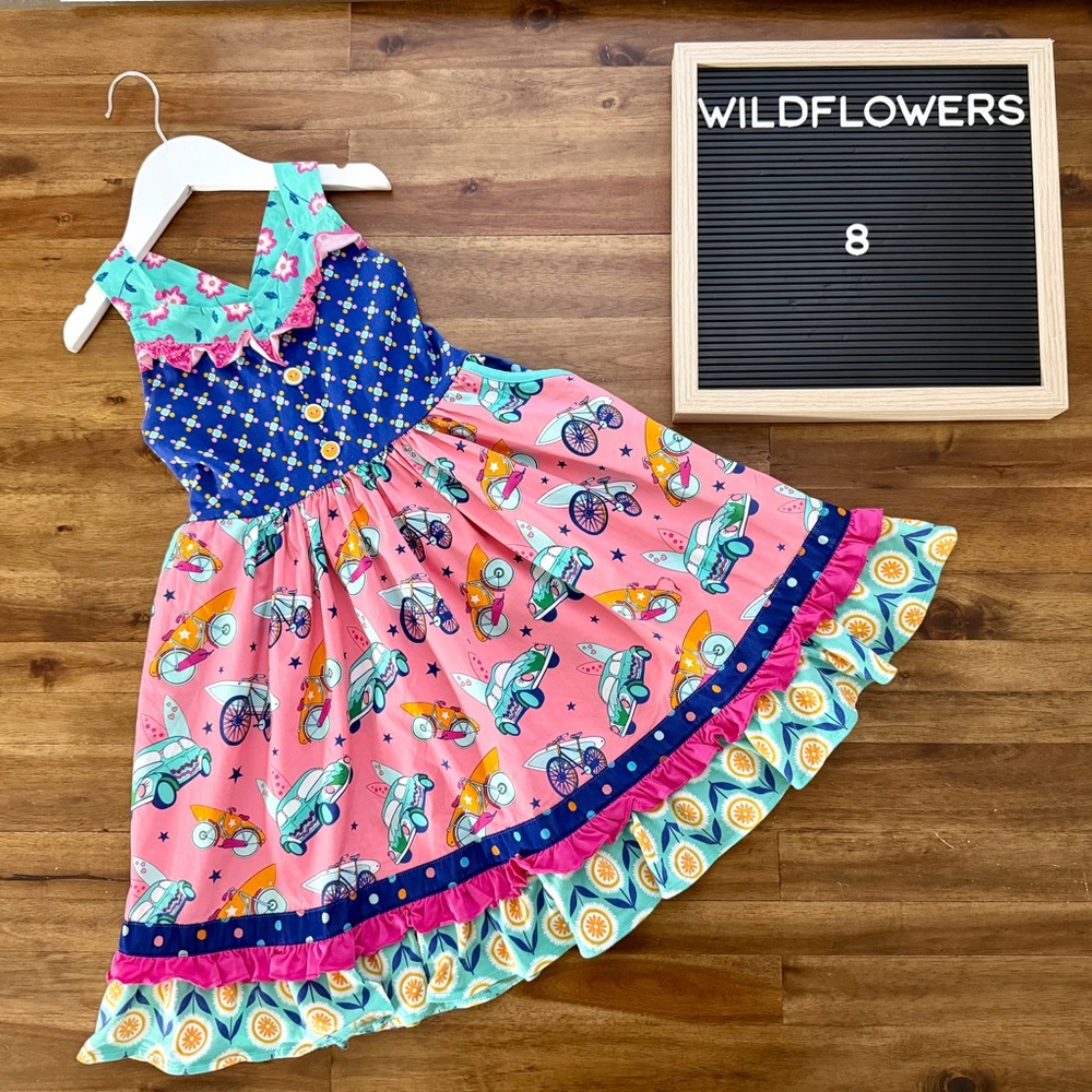 Wildflowers Best Day Ever California Dreamin Callye Dress 8 Blue Pink Colorful